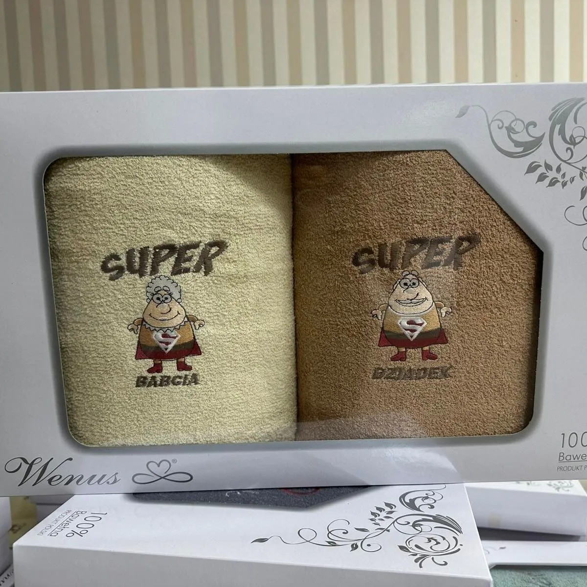 Ręczniki Super Babcia & Dziadek 2PCS 70/140