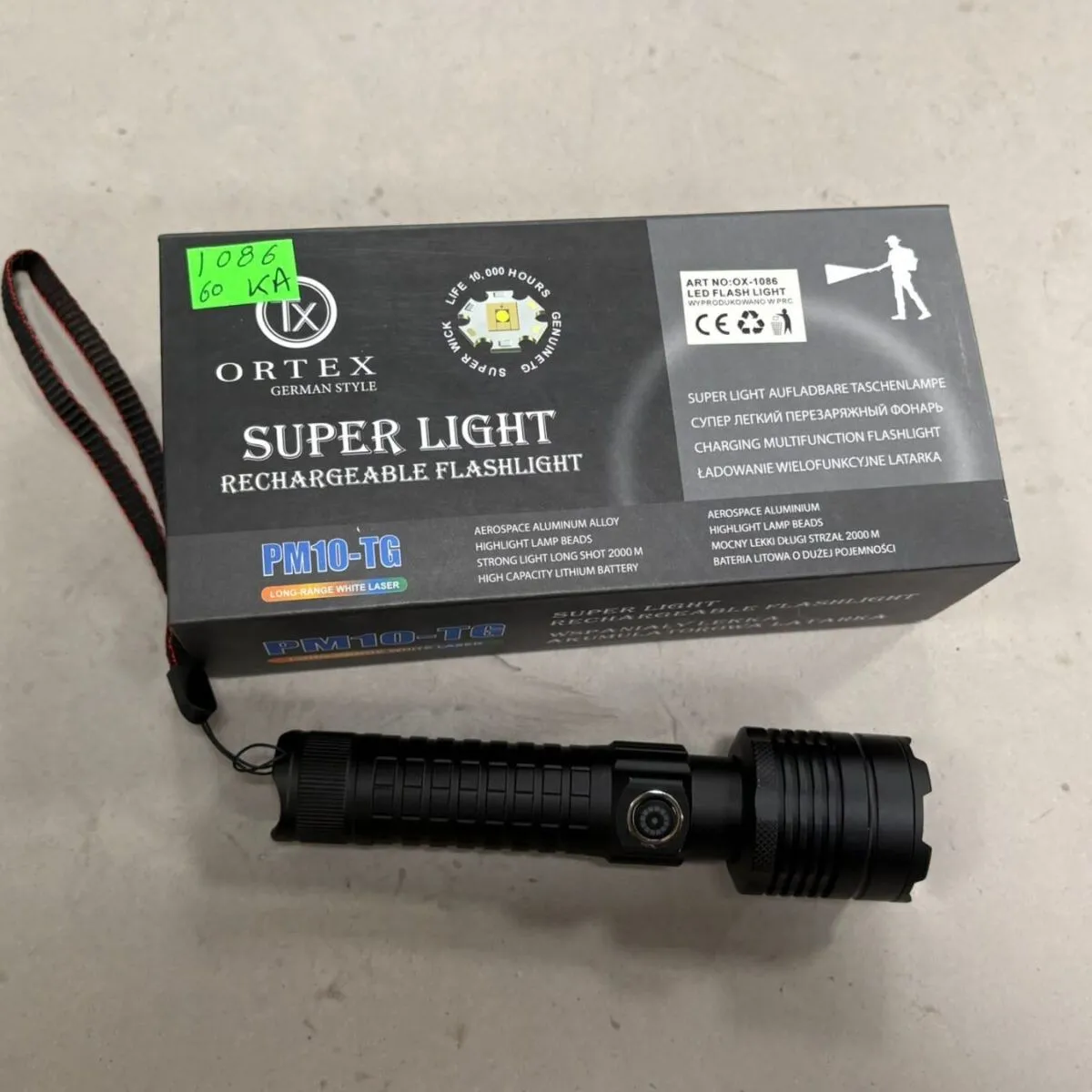 Latarka Super Light ORTEX PM10-TB ładowalna