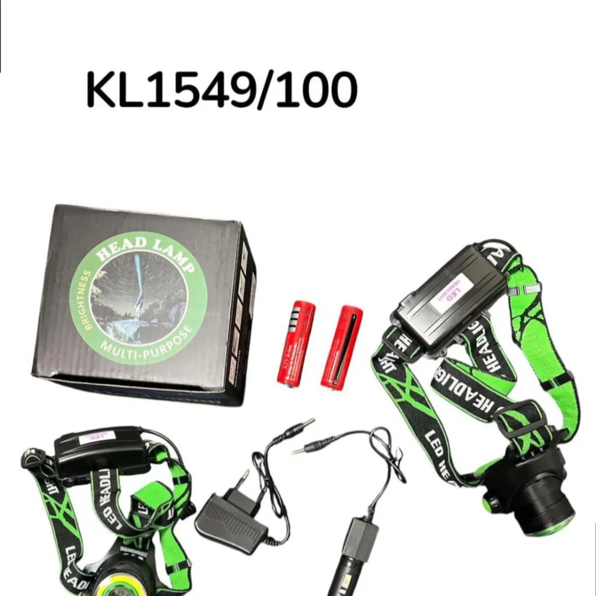 Latarka Czołowa LED K1549/100 Zielona