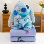 Maskotka Stitch z Kocyk i Lalką Niebieski Plusz
