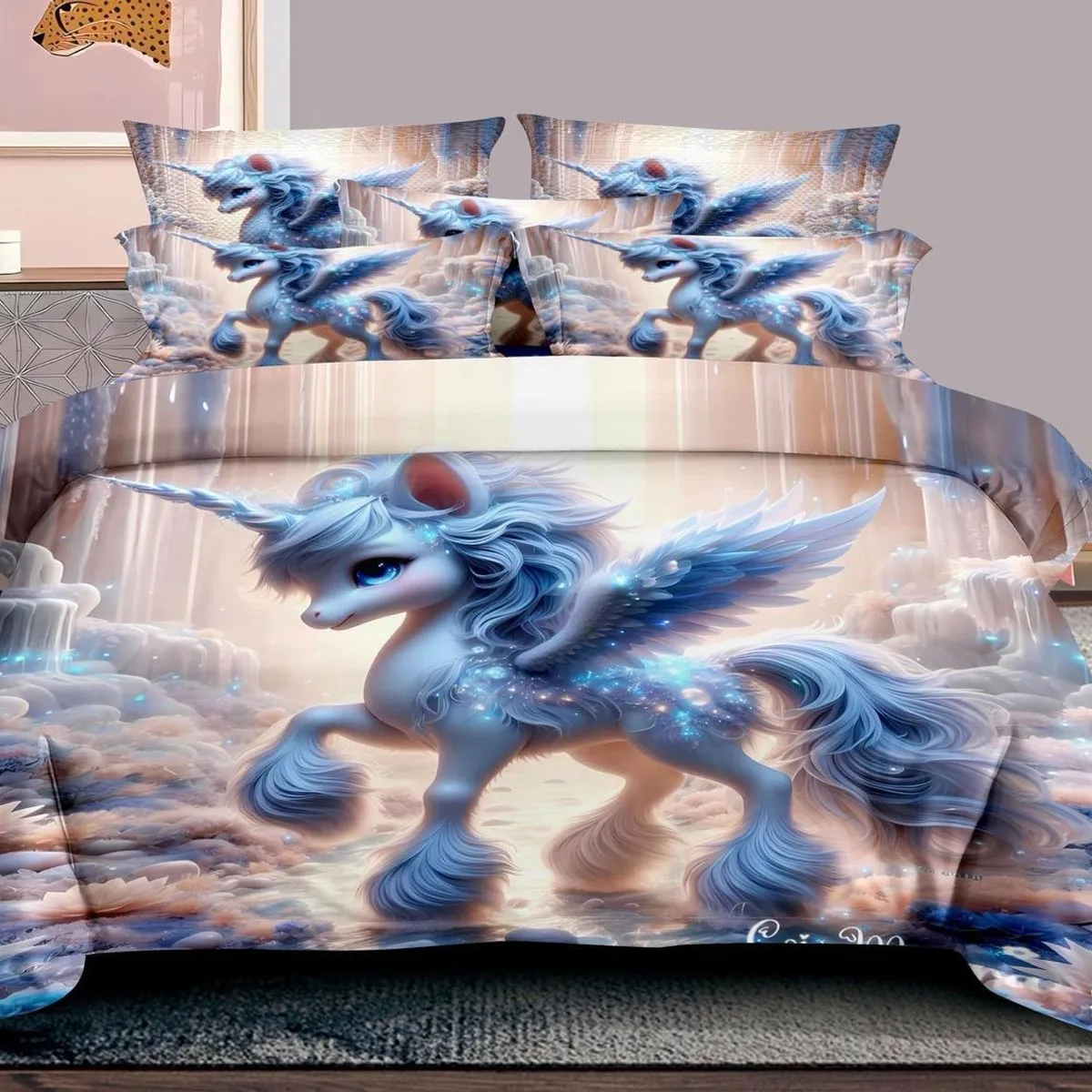 Komplet Pościel 3D Milano 4CZ 160/200 Unicorn