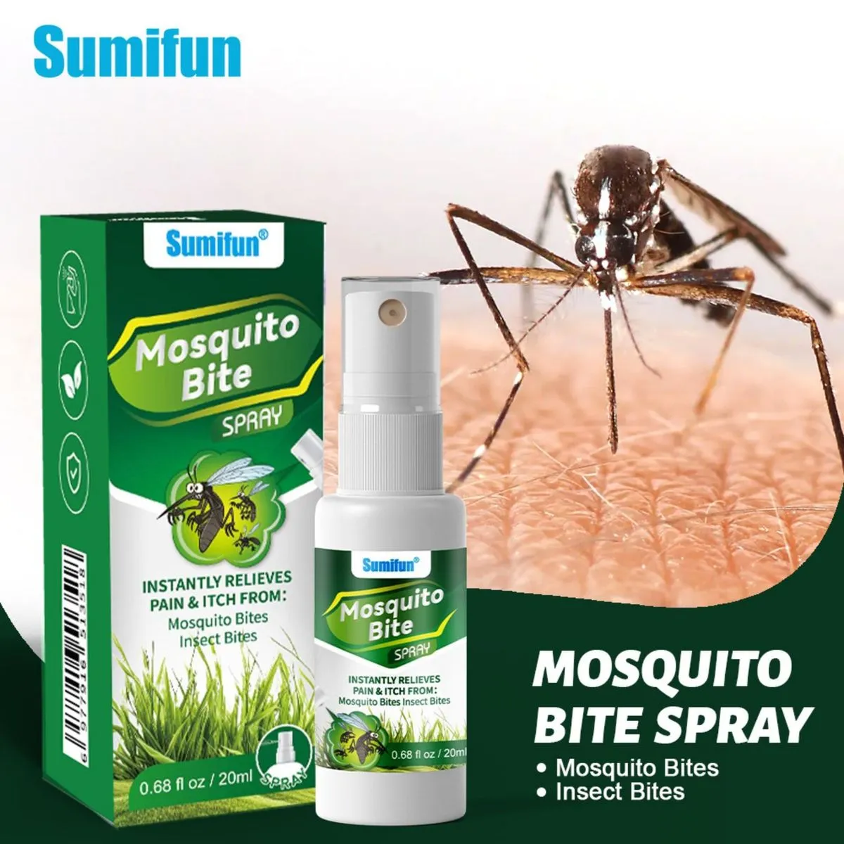 Sumifun Spray łagodzący na ukąszenia komarów i owadów 20ml