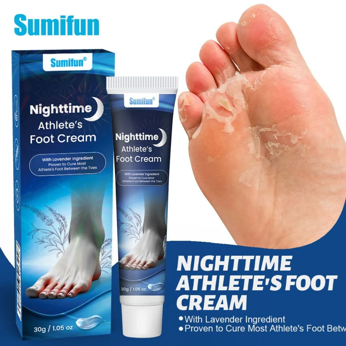 Krem Sumifun Nighttime Athlete's Foot Cream 30g lawenda
