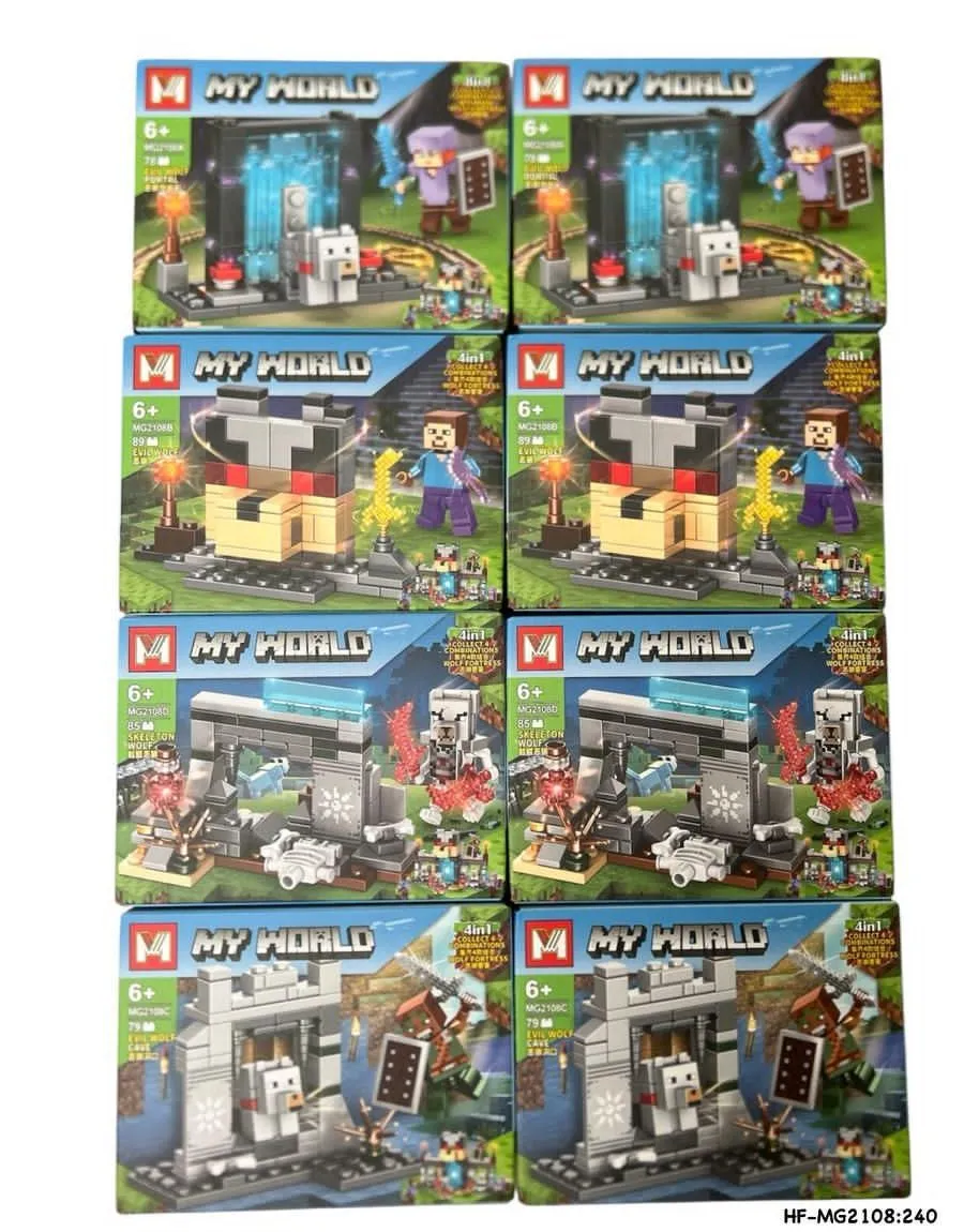 Zestaw klocków My World Minecraft HF-MG21084 8 szt