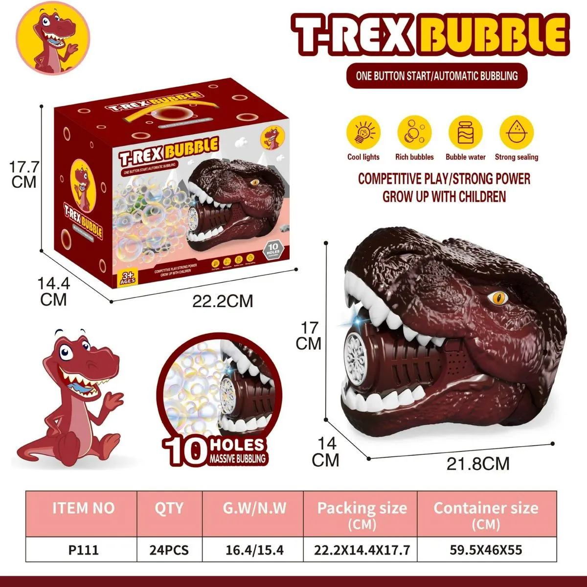 Maszynka do baniek T-Rex automatyczna