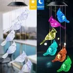 Lampa solarna ogrodowa wiatraczek z ptaszkami LED
