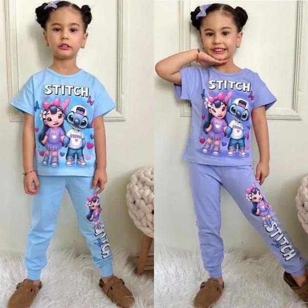 Komplet Piżama Dziecięca Stitch 3-10L