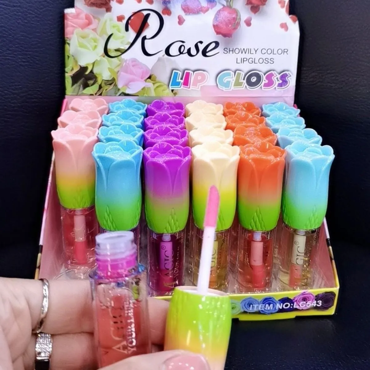 Lipbalm Magic Your Life Rose Lipgloss Show Color - Zestaw 24 szt.