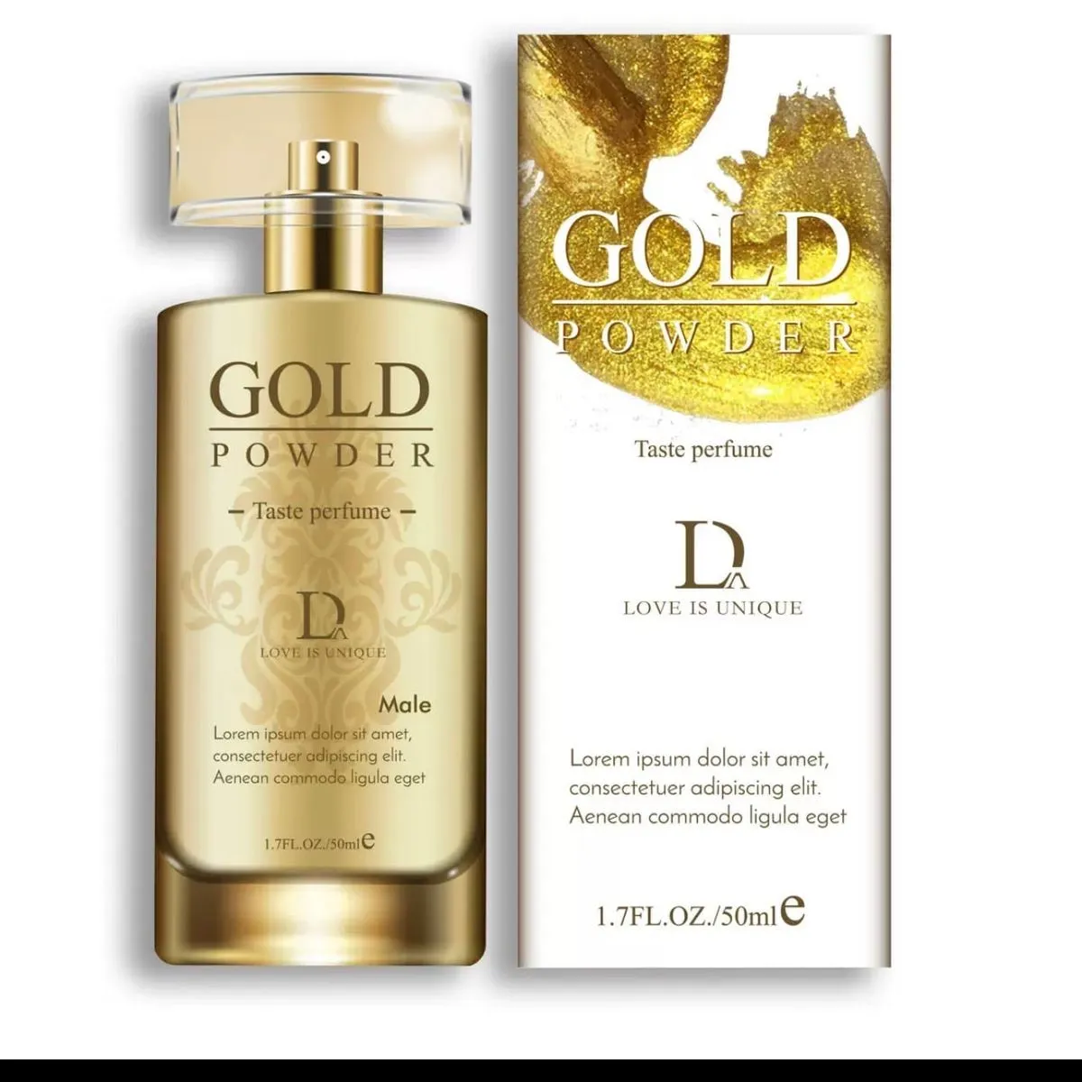 Gold Powder Perfume Męski 50ml - Złoty Flakon Taste Perfume