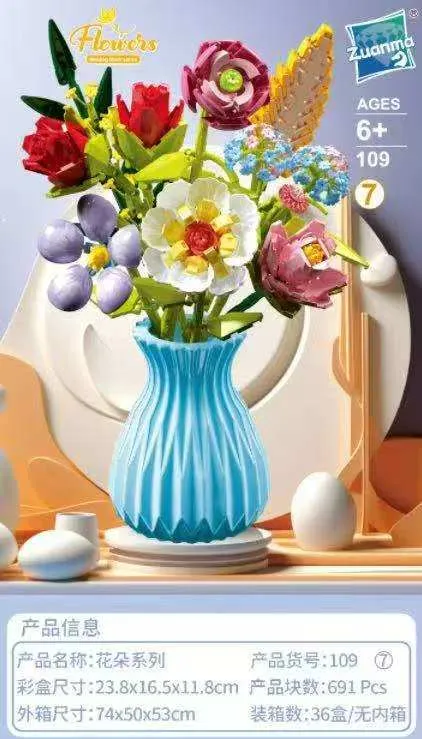 Zestaw klocków Kwiaty Flowers 691PCS ZURU