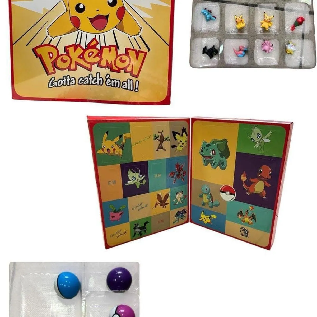 Zabawkowy Pokemon Pokéballe z figurkami Pikachu