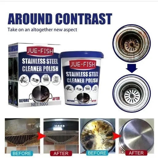 Pasta do czyszczenia i polerowania stali JUE-FISH 100g