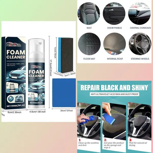 Homonth Środek Czyszczący w Piance Foam Cleaner 150ml Zestaw do Wnętrz Auta