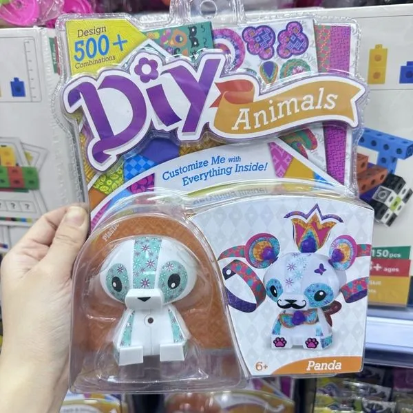 Zestaw DIY Animals Panda - figurka do zdobienia, 500+ kombinacji, 6+