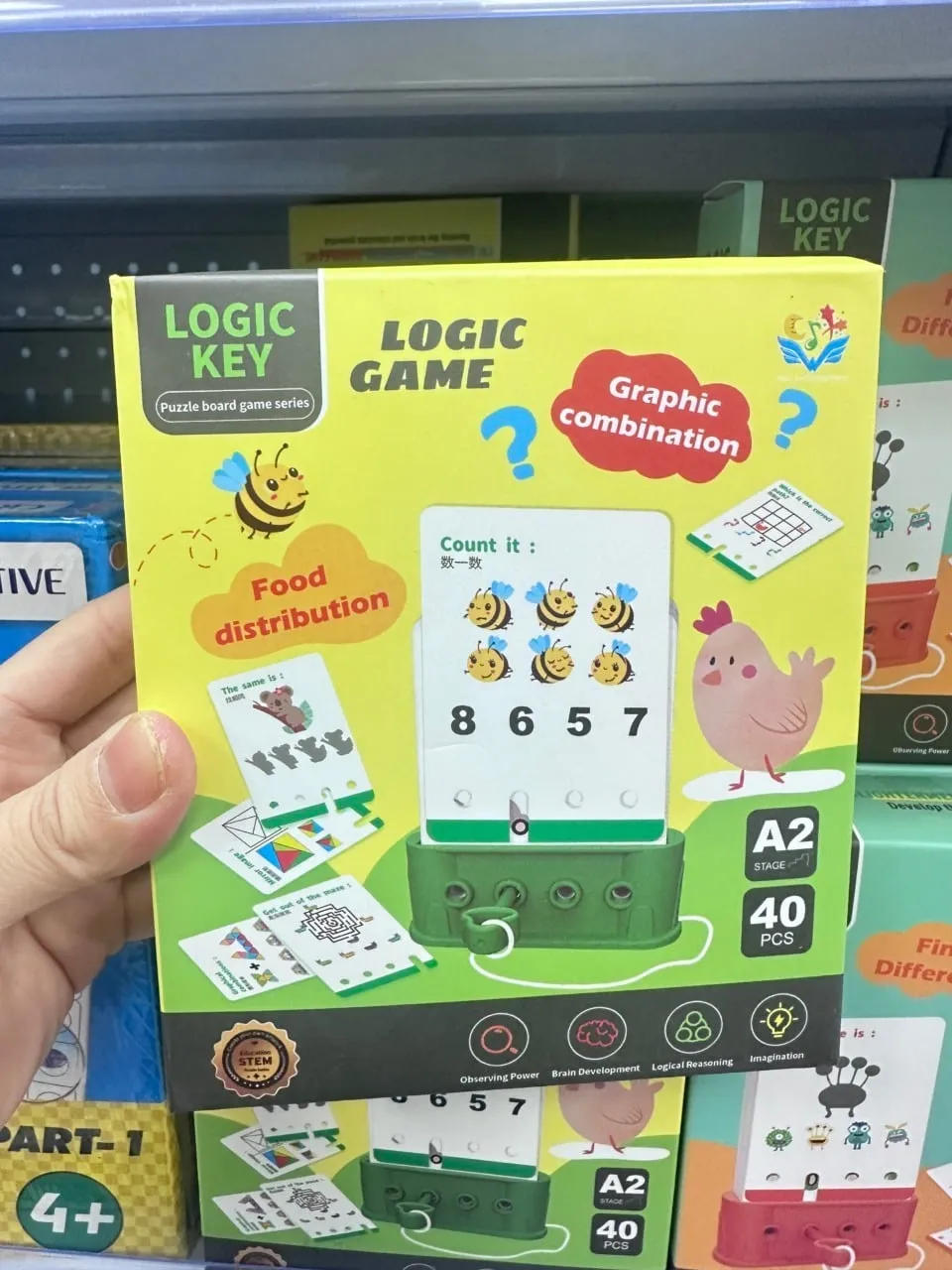 Gra logiczna Logic Key 40 elementów, STEM, Part-I