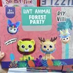 Zabawka DIY Lint Animal Forest Party - Puszyste Zwierzątka Leśne, 6szt