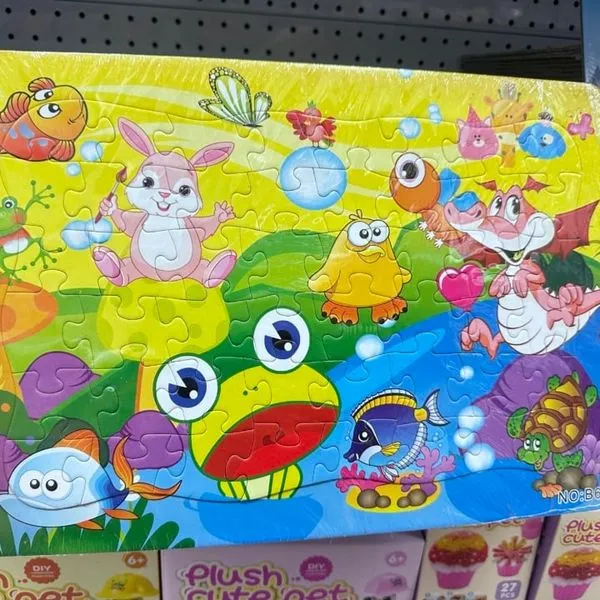 Puzzle dla dzieci PK12120 bajkowe zwierzęta, żaba z dużymi oczami