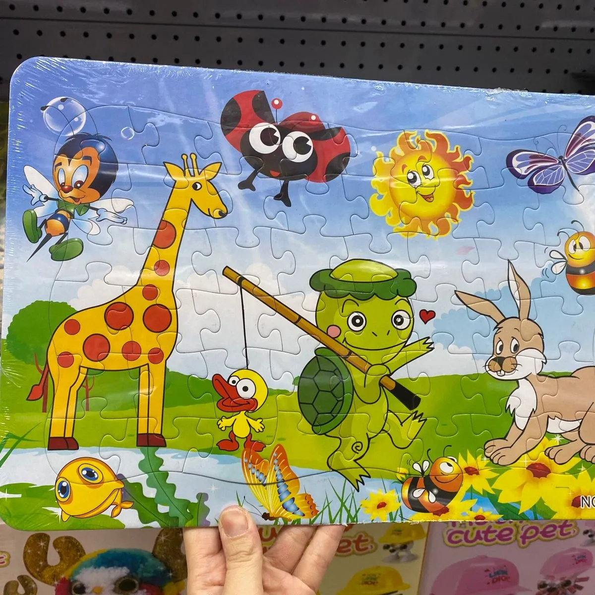 Puzzle dla dzieci PK12120 bajkowe zwierzęta, żaba z dużymi oczami