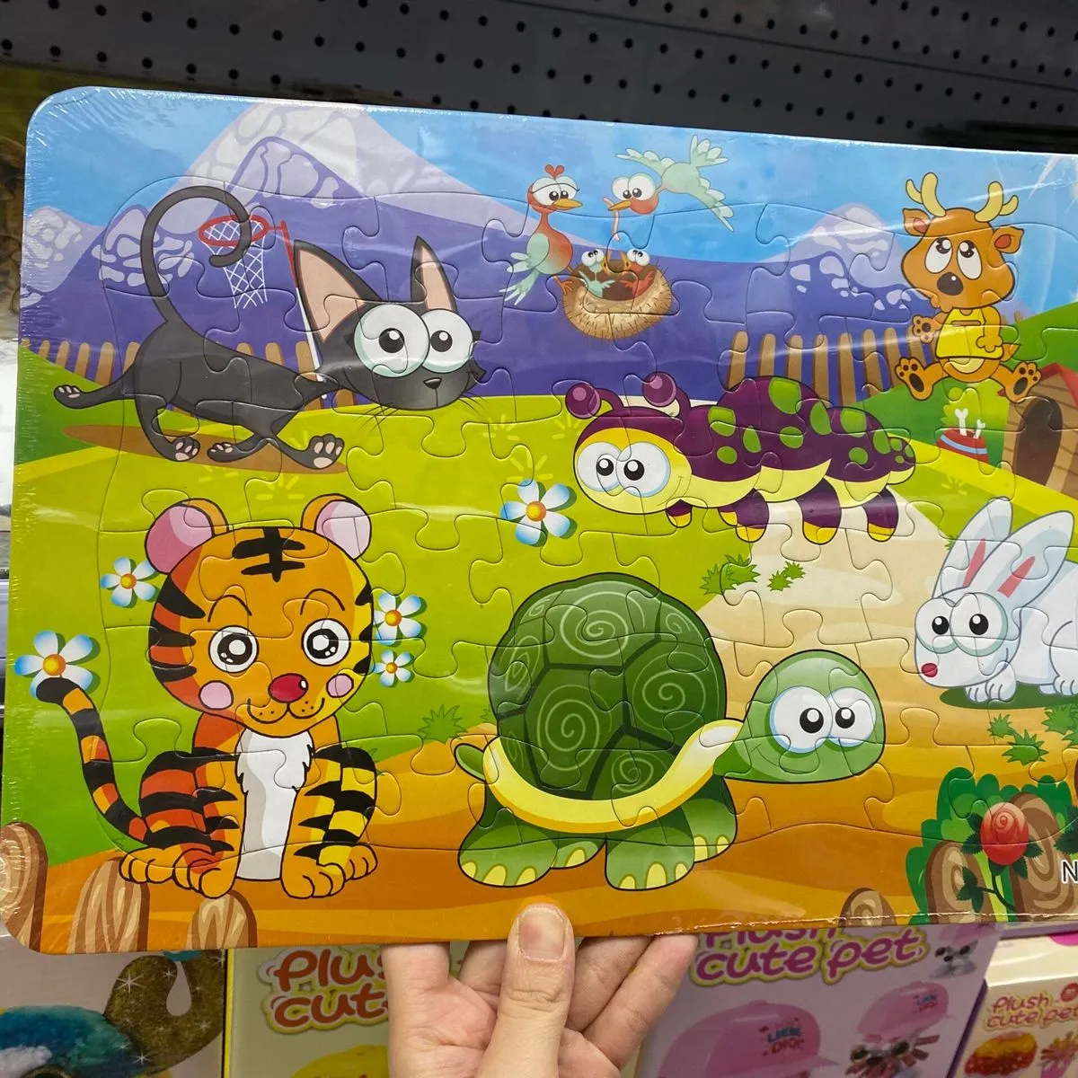 Puzzle dla dzieci PK12120 bajkowe zwierzęta, żaba z dużymi oczami