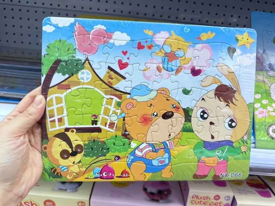 Puzzle dla dzieci PK12121 Zwierzątka i Domek - Kolorowa Układanka