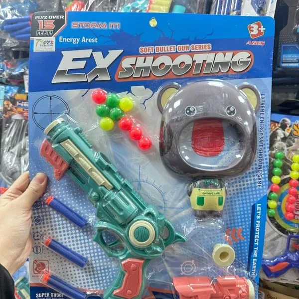 Pistolet EX Shooting Energy Arest z Tarczą Miś, na kule i rzutki