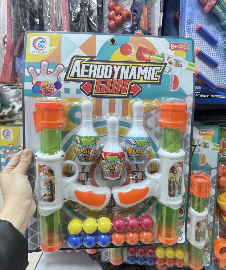 Zestaw 2 Pistoletów Aerodynamic Gun na Piankowe Kule z Kręglami