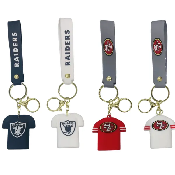 Brelok gumowy koszulka NFL Raiders / 49ers mix wzorów