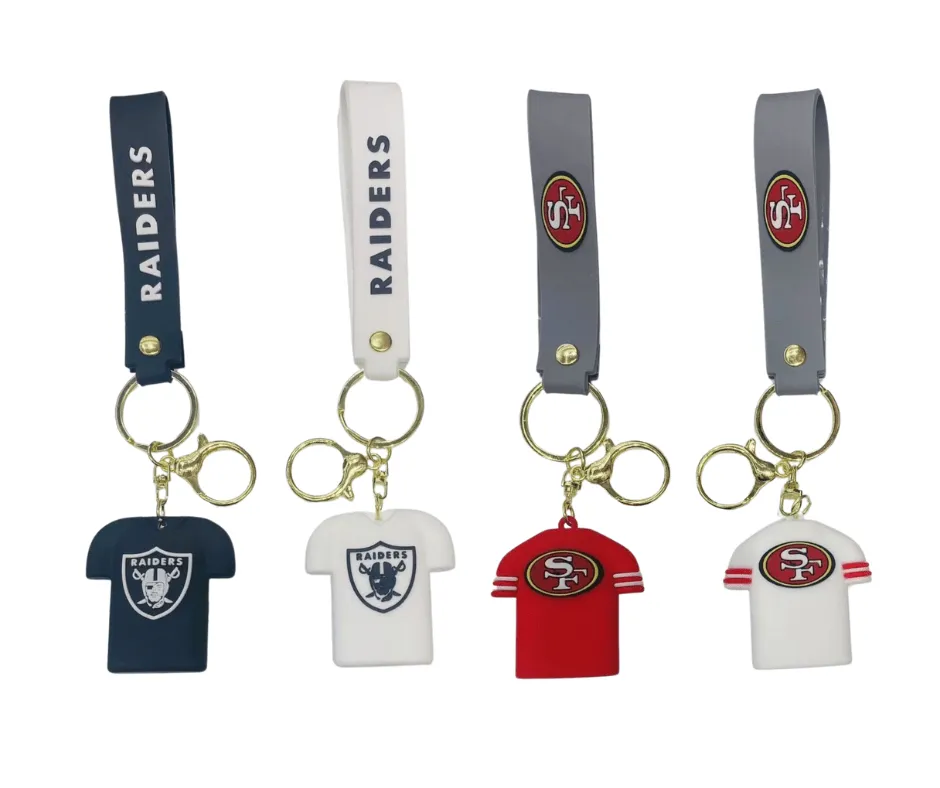 Brelok gumowy koszulka NFL Raiders / 49ers mix wzorów