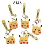 Brelok do Kluczy Pokemon Pikachu Gumowy z Paskiem - Mix Wzorów
