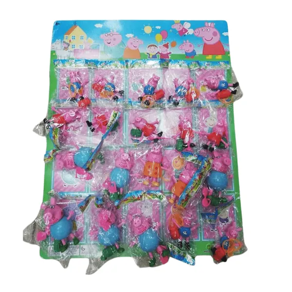 Figurki Peppa Pig zestaw 20 sztuk na blistrze - mini zabawki