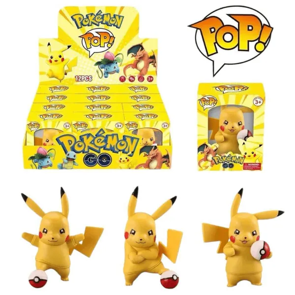 Figurki Pokemon Pikachu POP! 12 szt. w displayu, różne pozy