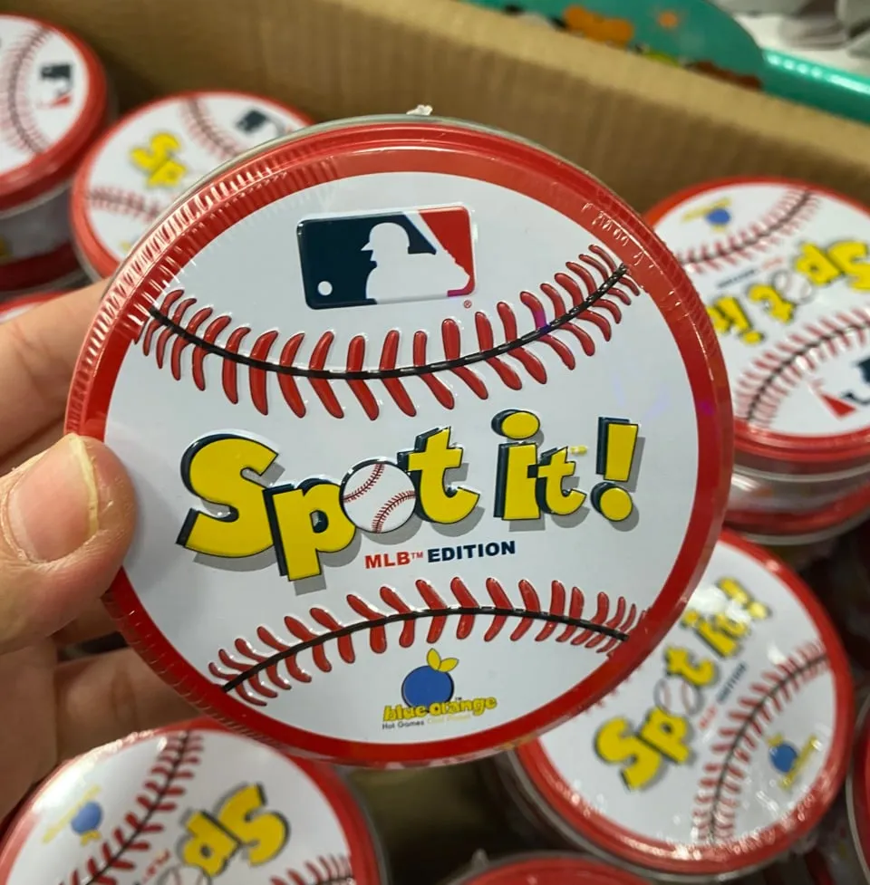 Gra karciana Spot It! MLB Edition, metalowa puszka