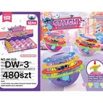 Piłka obrotowa Stitch bączek, muzyka i światło, plastikowa 11.8cm