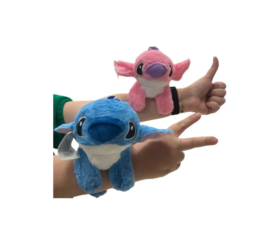 Maskotka na rękę Stitch i Angel - Pluszowa opaska samozaciskowa