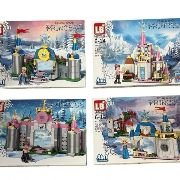 Klocki konstrukcyjne LB Princess 4w1 Ice and Snow 6-14 lat, 4 modele