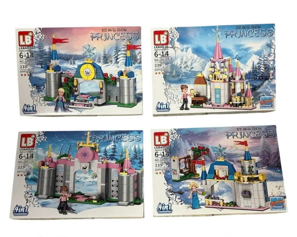 Klocki konstrukcyjne LB Princess 4w1 Ice and Snow 6-14 lat, 4 modele