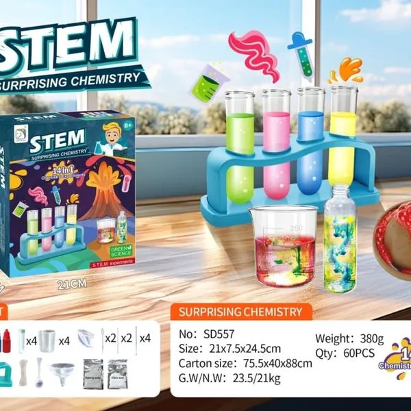 Zestaw naukowy Surprising Chemistry 14w1 STEM SCIENCRSE, 21x7.5x24.5cm