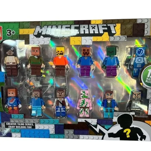 Zestaw figurek Minecraft 12 szt. PINBA PK12546 klocki konstrukcyjne