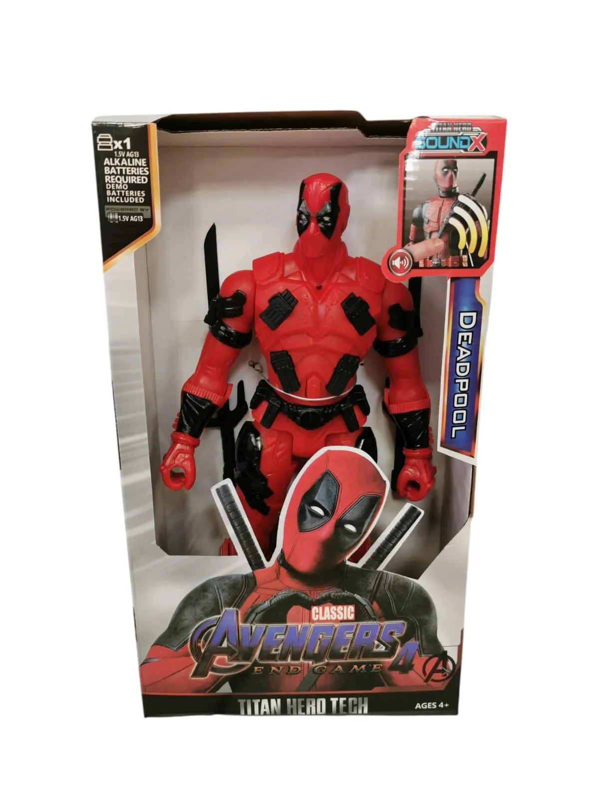 Figurka Deadpool Titan Hero Tech Sound FX z dźwiękiem 6x1