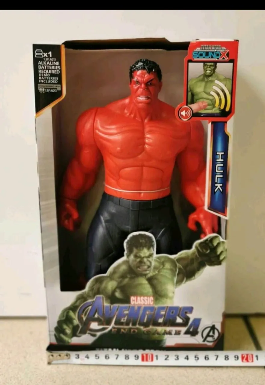 Figurka Akcji Czerwony Hulk Avengers z Dźwiękiem Sound FX