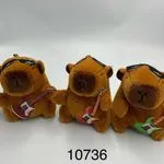 Brelok pluszowy kapibara z gitarą i okularami, mix kolorów