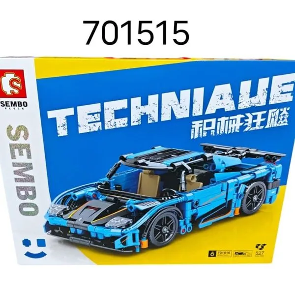Klocki Sembo Technic Niebieski Samochód 701515, 527 elementów