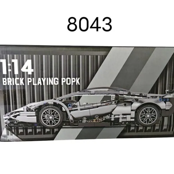 Klocki konstrukcyjne samochód sportowy 1:14 Brick Playing Popk 8043