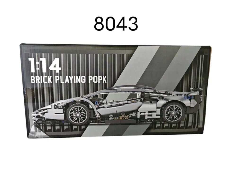 Klocki konstrukcyjne samochód sportowy 1:14 Brick Playing Popk 8043