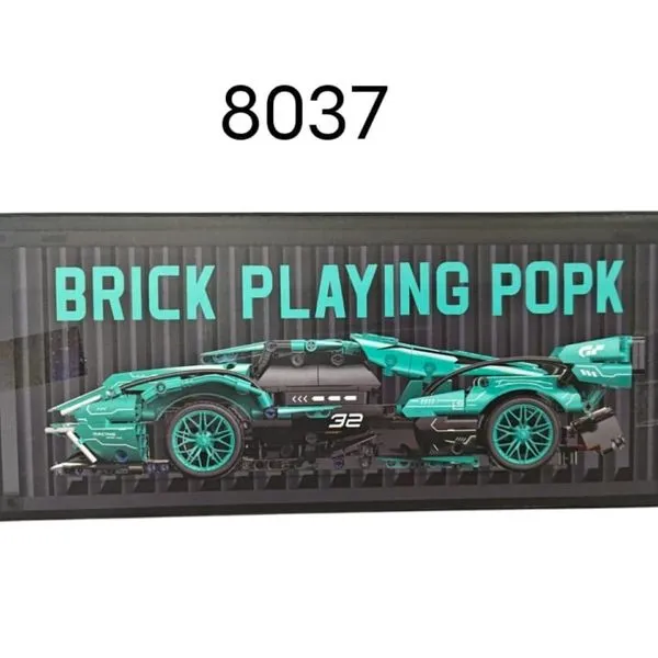 Klocki konstrukcyjne Brick Playing Popk 8037 Samochód wyścigowy
