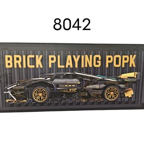 Klocki konstrukcyjne Brick Playing Popk 8042 V12 Samochód sportowy