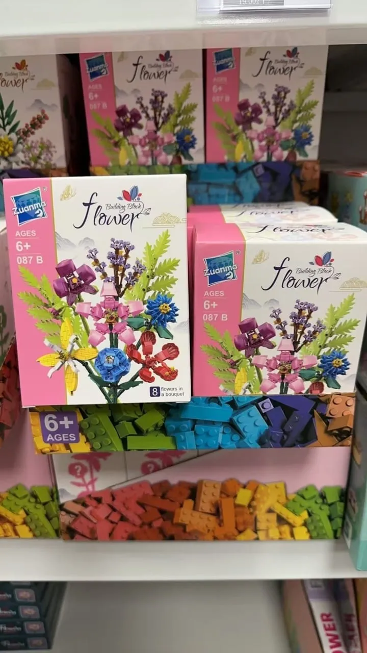 Klocki Flower Zuanma - bukiet 8 kwiatów, zestaw 6+