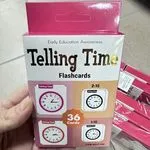 Fiszki edukacyjne Telling Time - nauka godzin, zestaw 36 kart