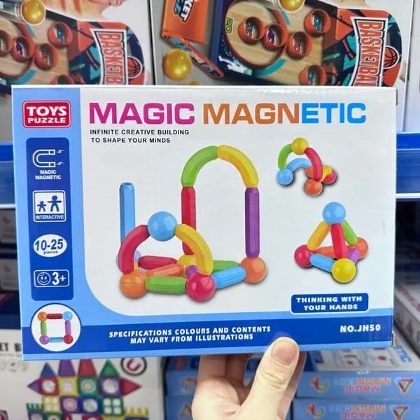 Klocki Magic Magnetic 10-25 el. magnetyczne pałeczki