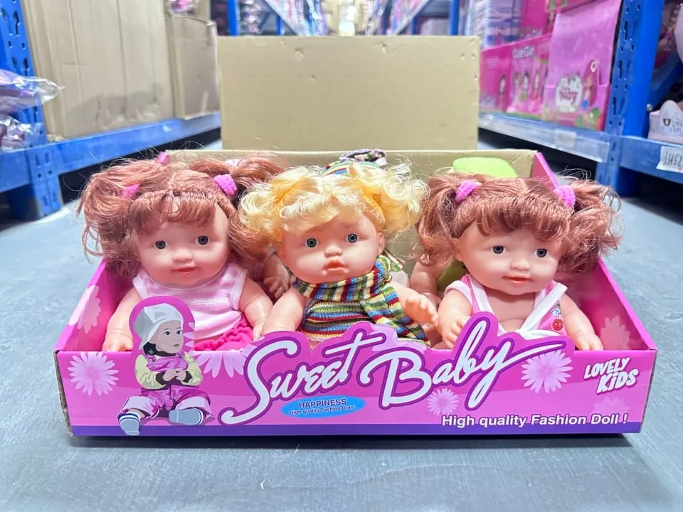 Zestaw 3 lalek Sweet Baby Lovely Kids - kolorowe fryzury